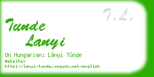 tunde lanyi business card