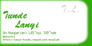 tunde lanyi business card